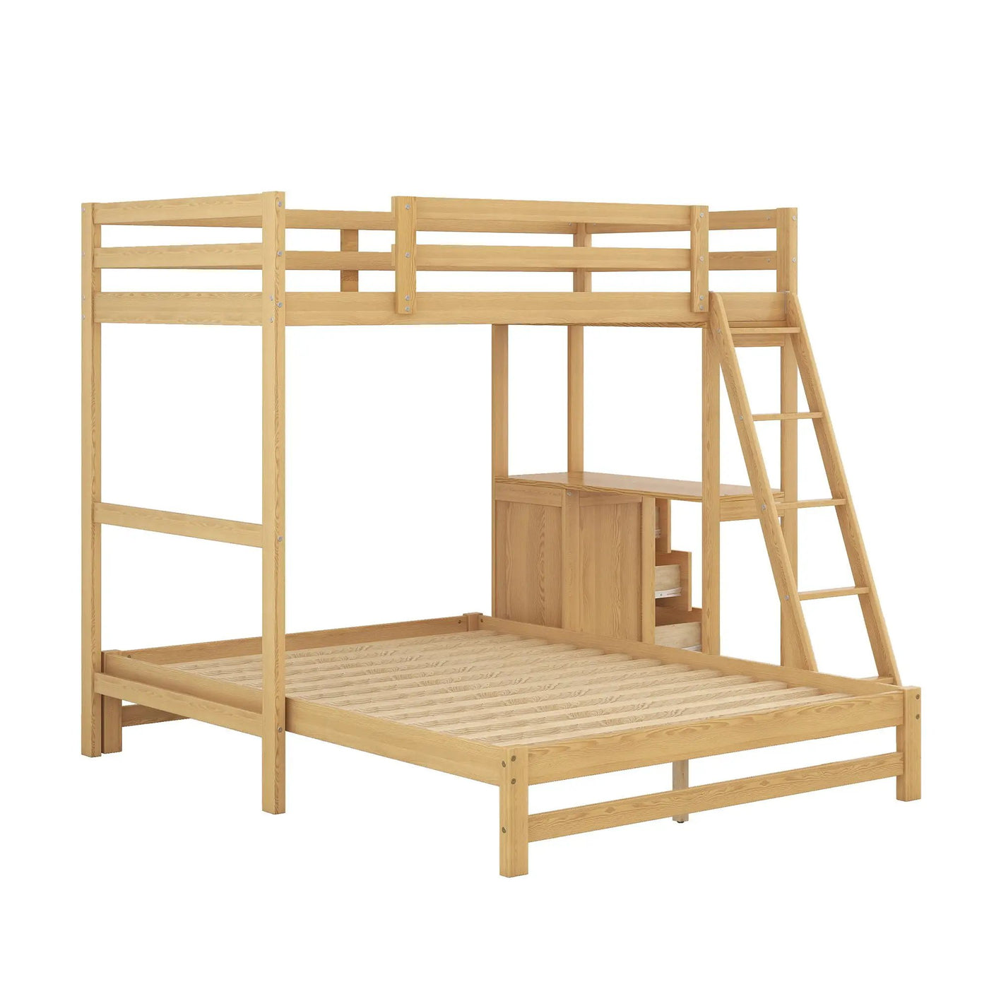 Bunk Bed With Built In Desk And 3 Drawers by HouseOfZazla