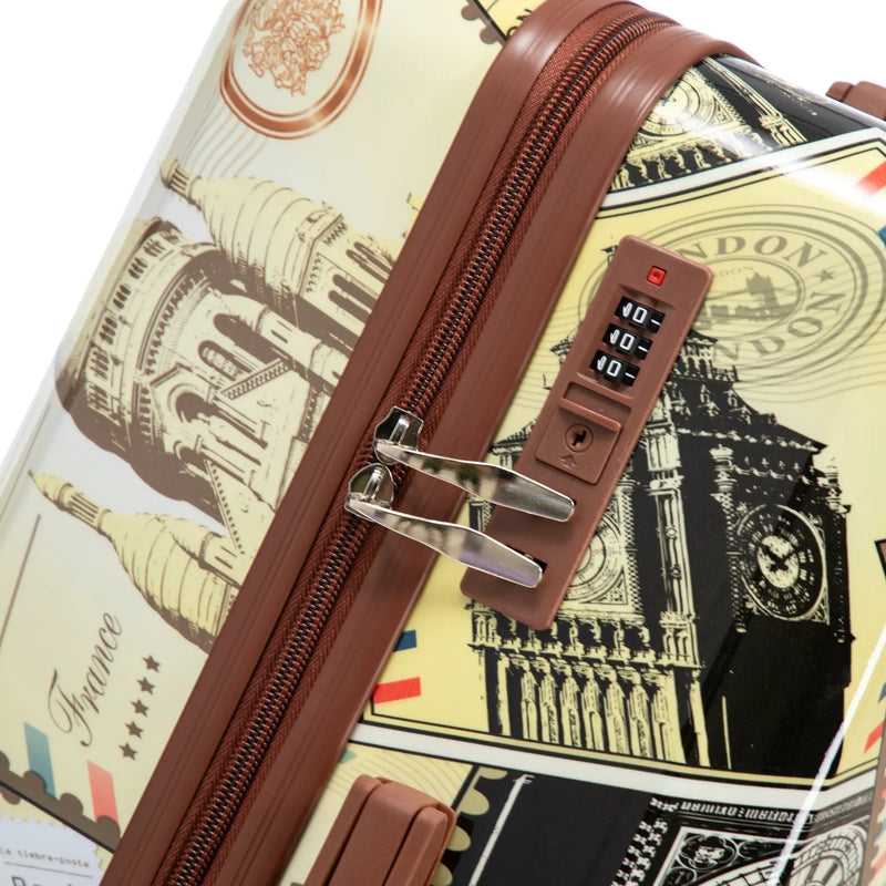3-Piece PC Spinner Wheel Luggage Set with Printed Pattern by HouseOfZazla