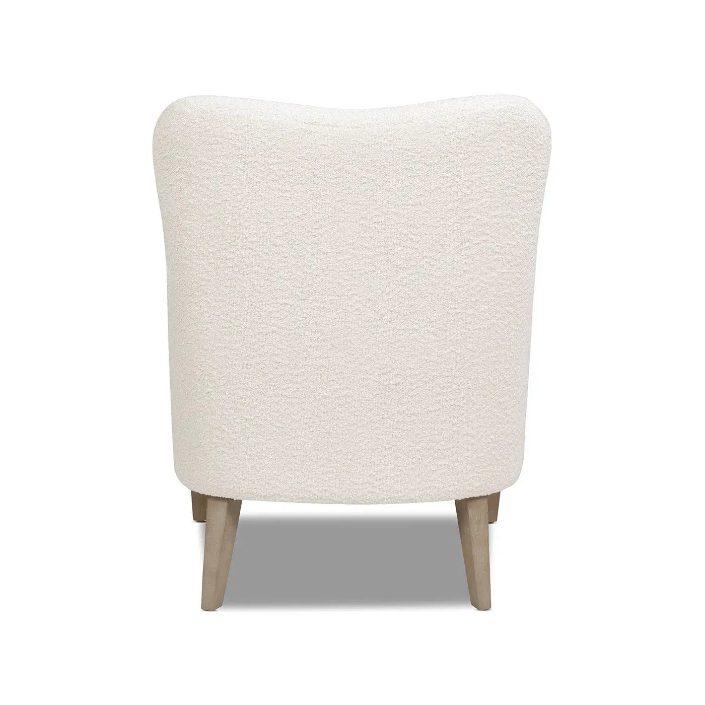 Nimbus - Curved Accent Chair - Ivory White by HouseOfZazla