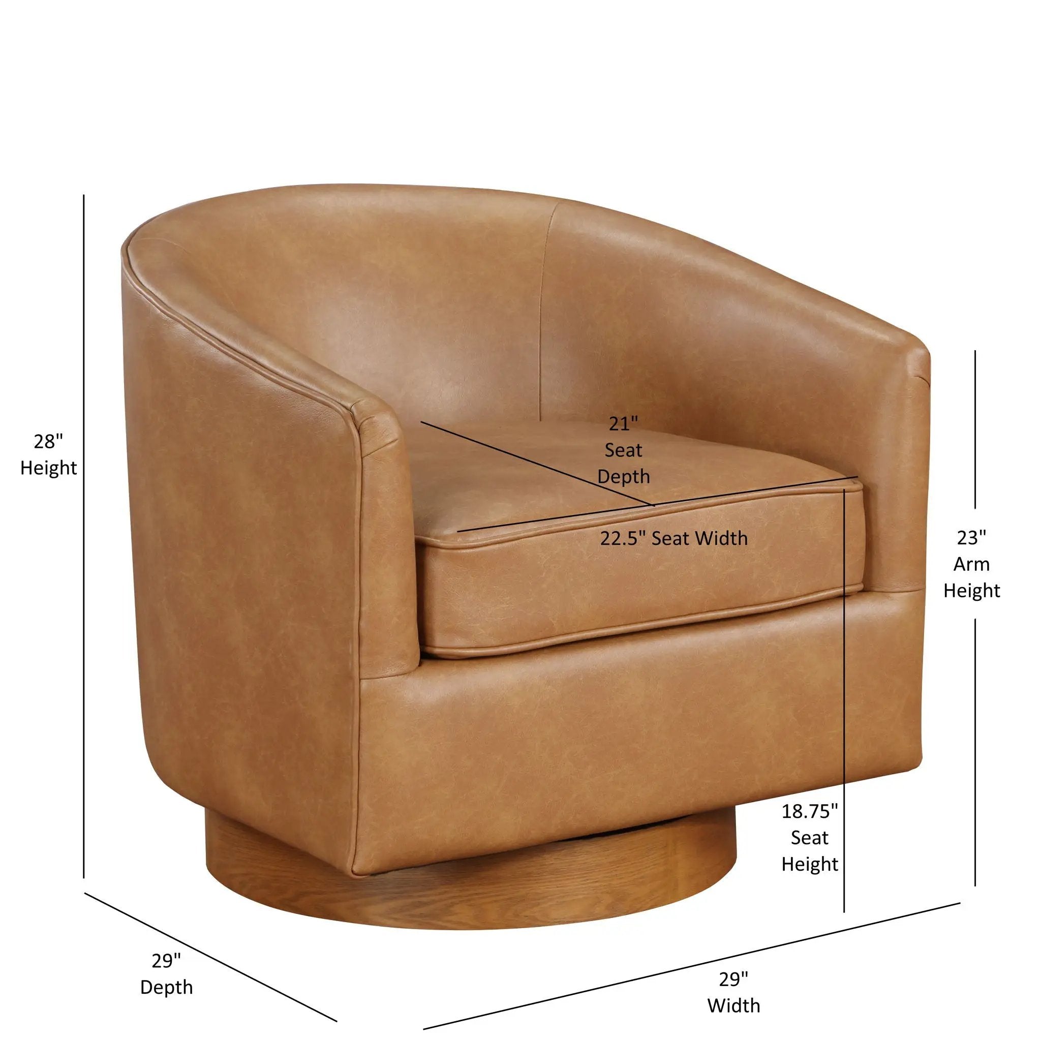 Maisy - Barrel Swivel Chair by HouseOfZazla