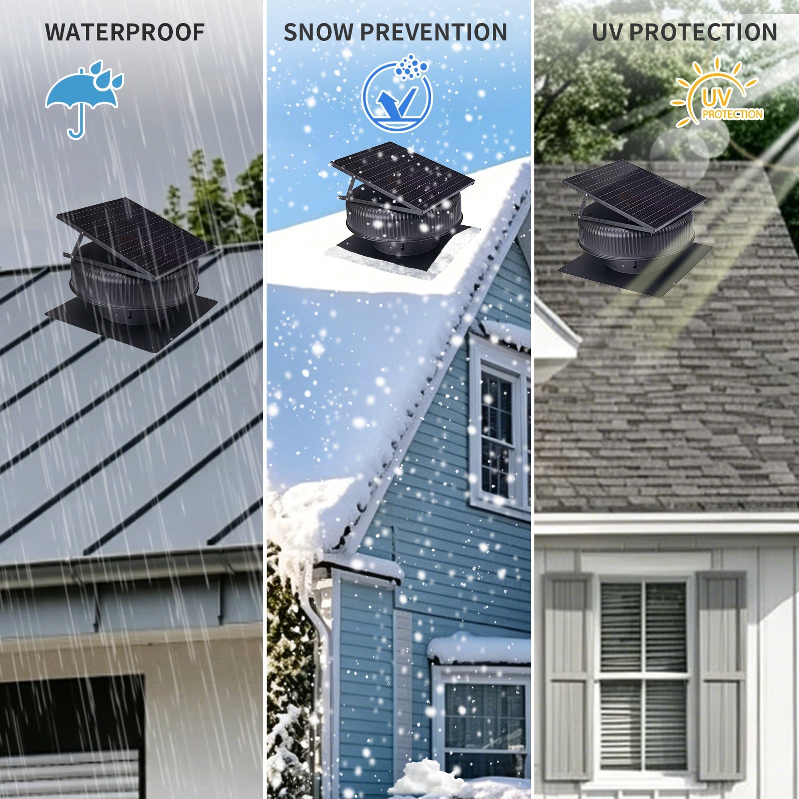12" Adjustable Solar Roof Vent Fan with Remote Control by HouseOfZazla
