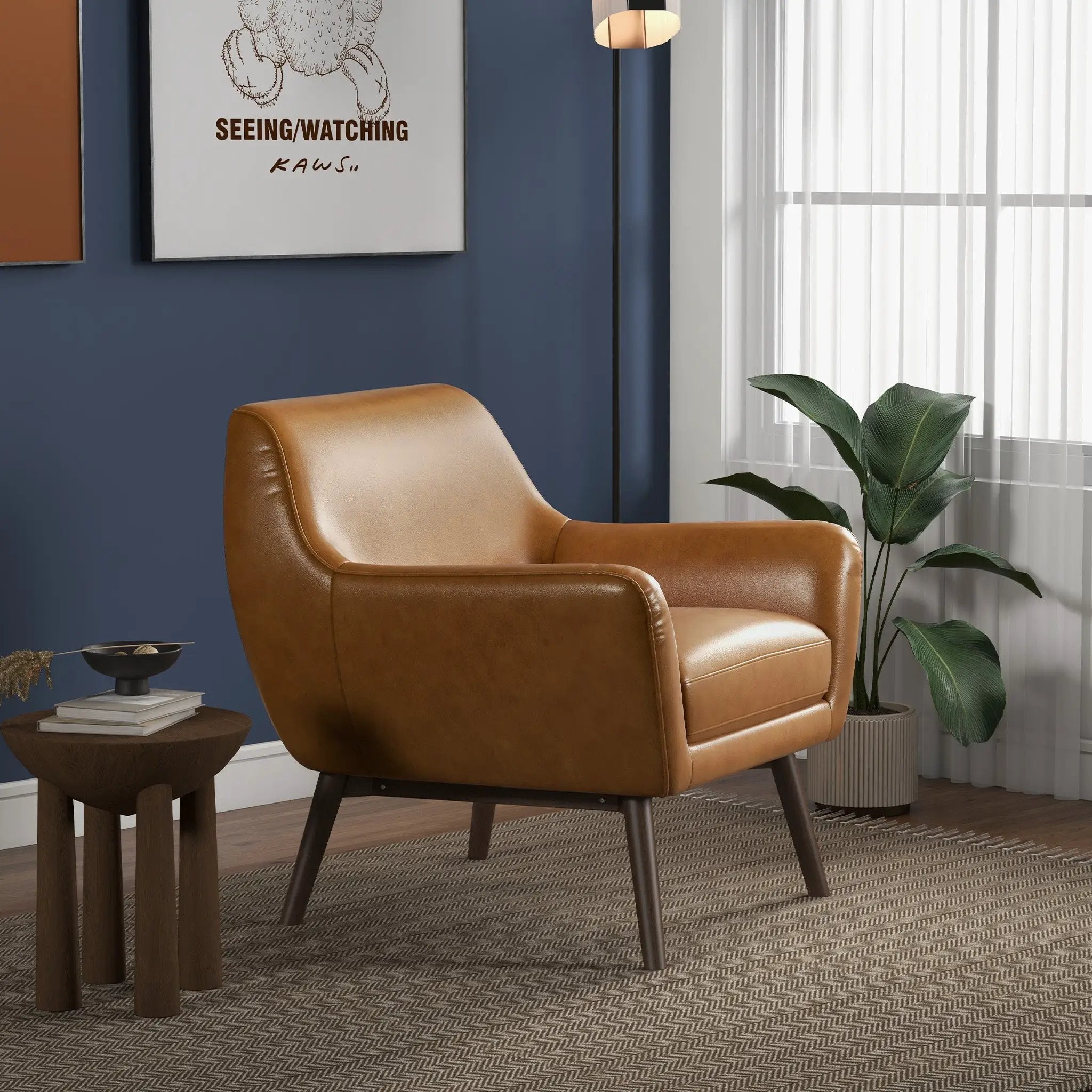Panom Leather Lounge Chair by HouseOfZazla