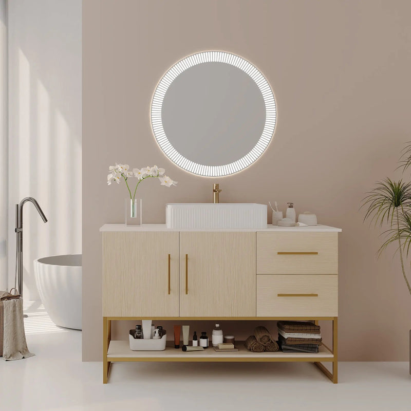 36" Modern Bathroom Vanity with Ceramic Vessel Sink by HouseOfZazla