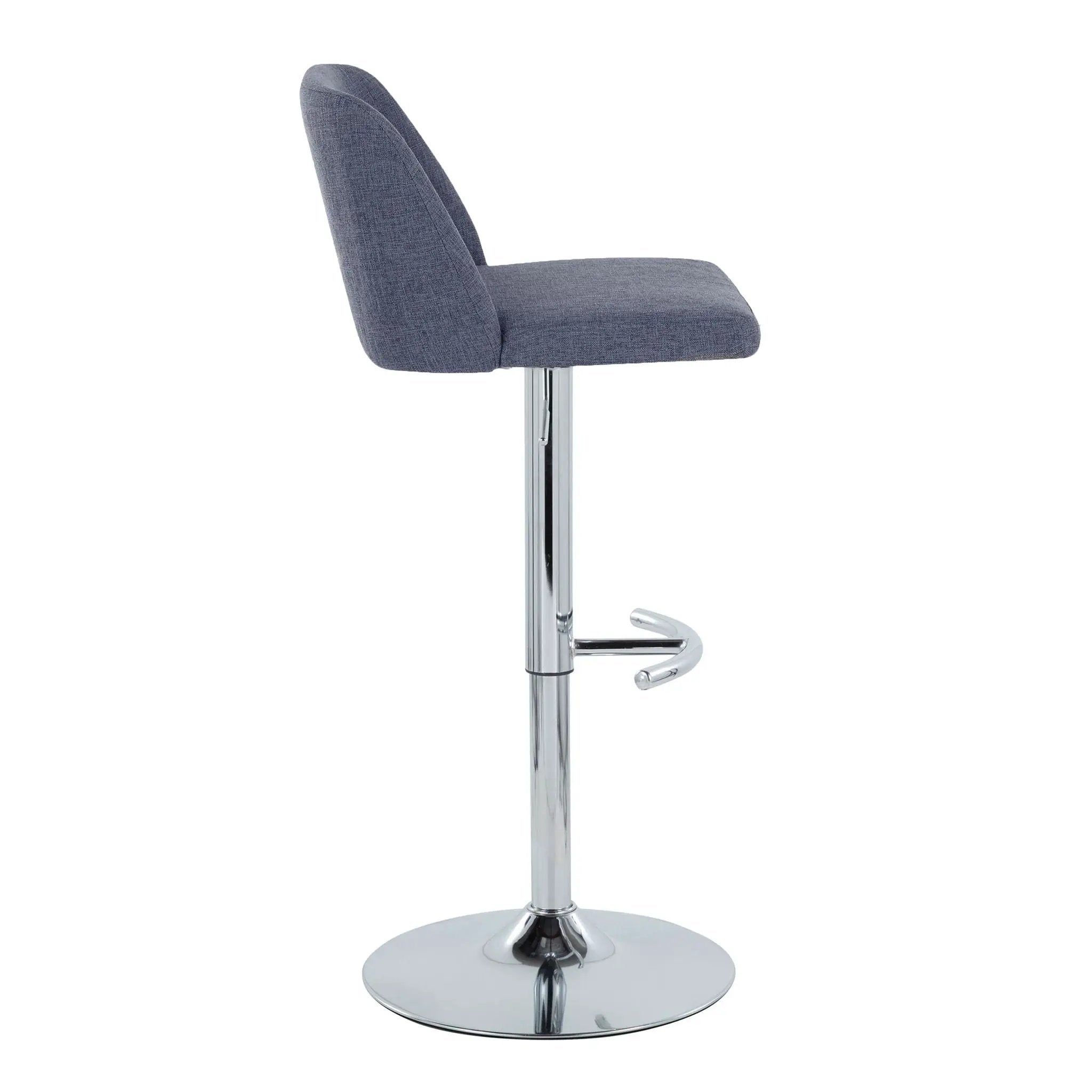 Toriano - Contemporary Adjustable Barstool With Swivel & Rounded T Footrest (Set of 2) by Unique Piece Furniture