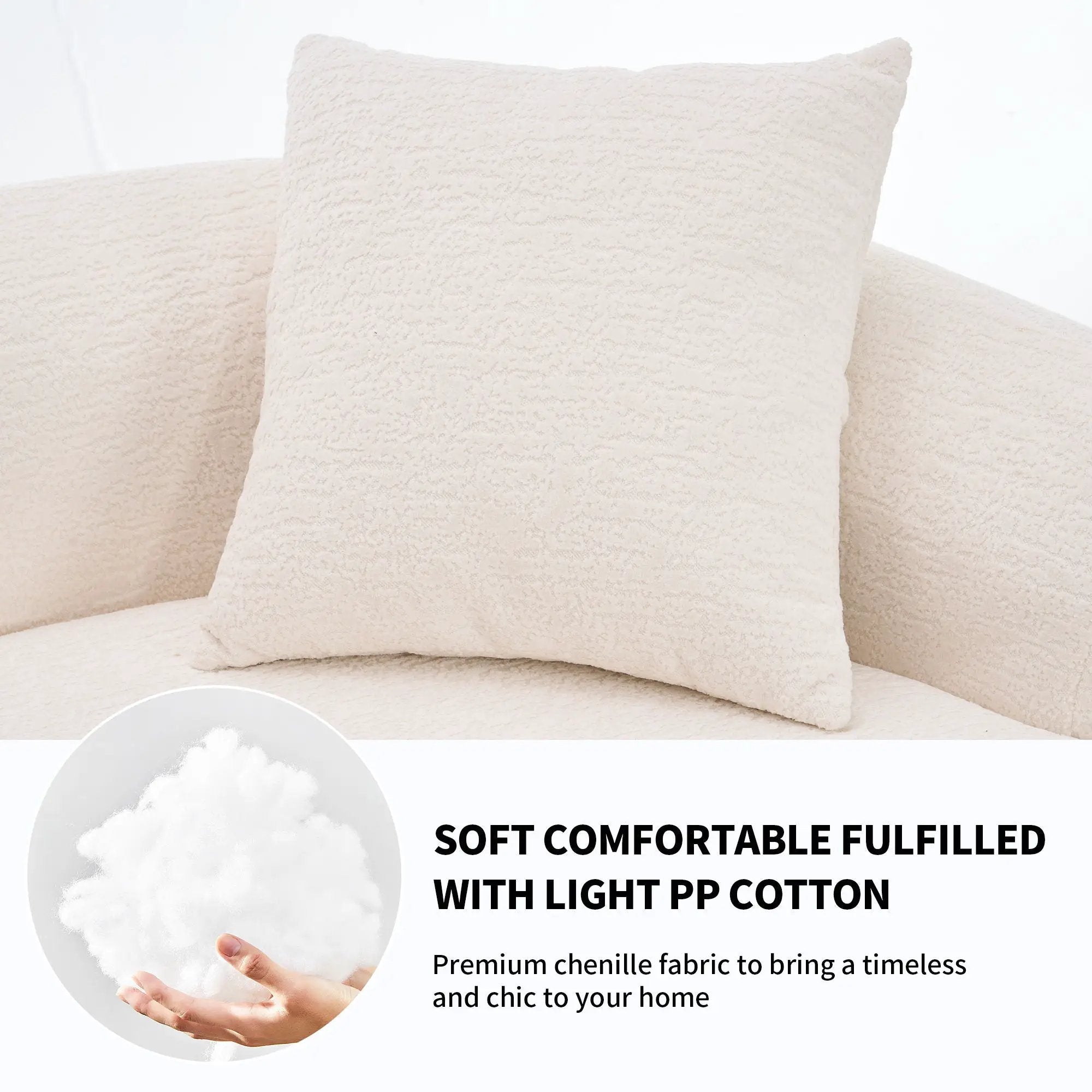 4 Seater Sofa With Fabric, 30D, 60 Hardness Full Sponge, 4 Pillow For Living Room, Home Furniture Sleeper Sectional Sofa For Apartment by Unique Piece Furniture