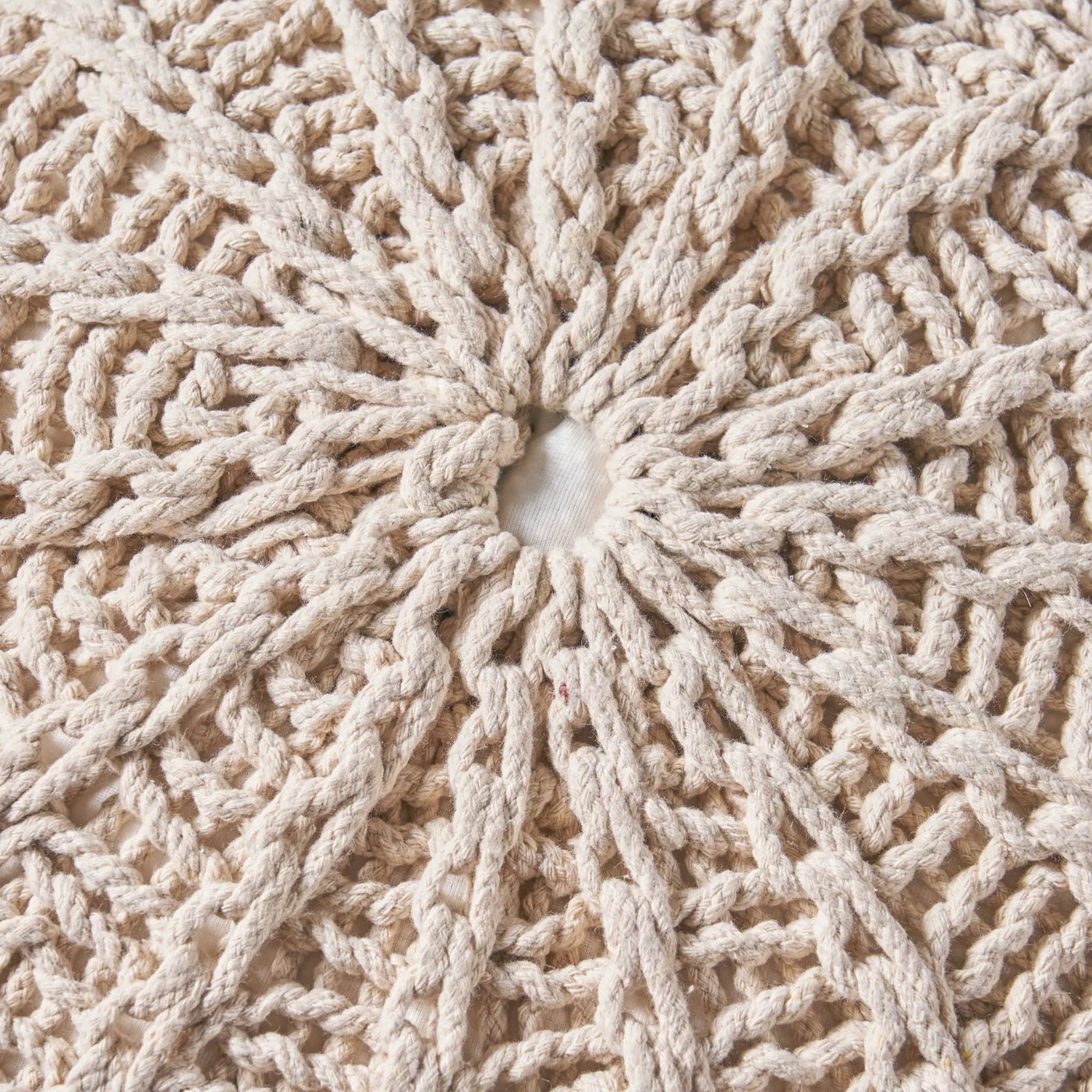 Bordeaux Knitted Round Pouf Ottoman And Floor Cushion by HouseOfZazla