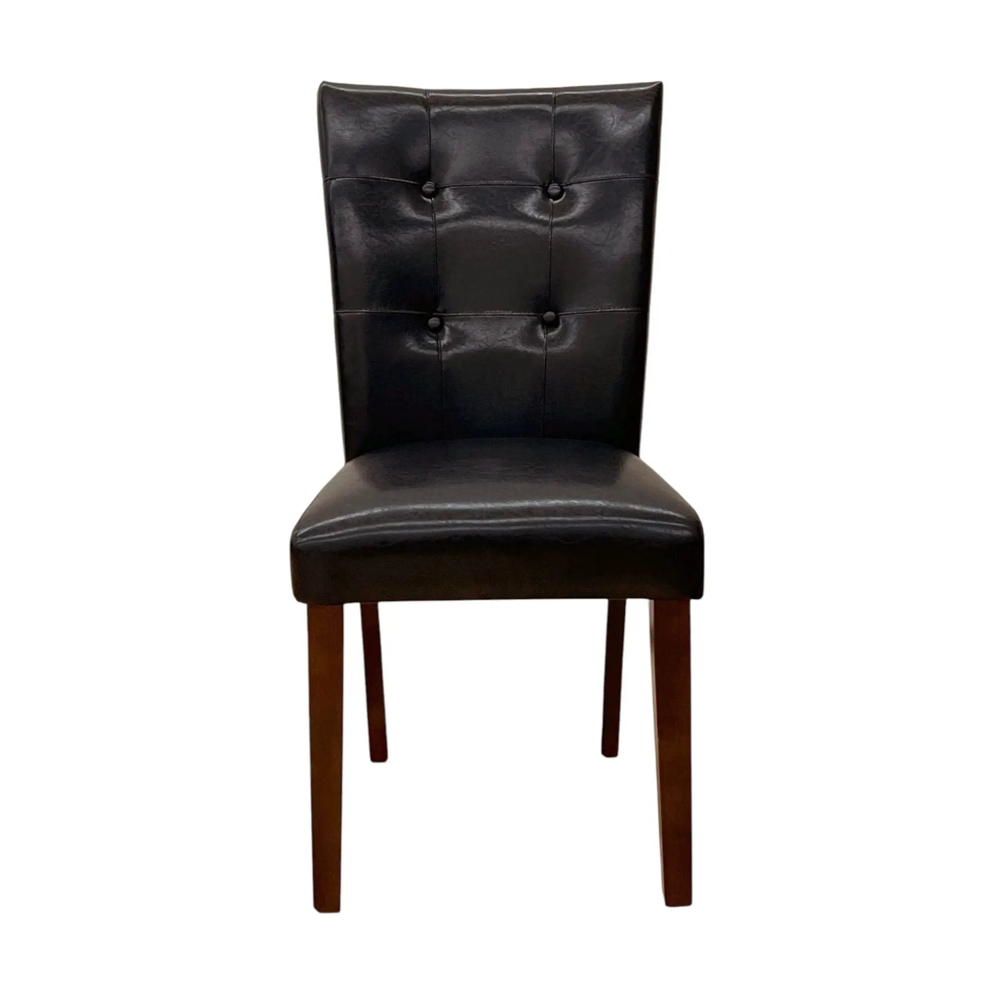Britney - Synthetic Leather Side Chair (Set of 2) - Brown / Walnut by Unique Piece Furniture