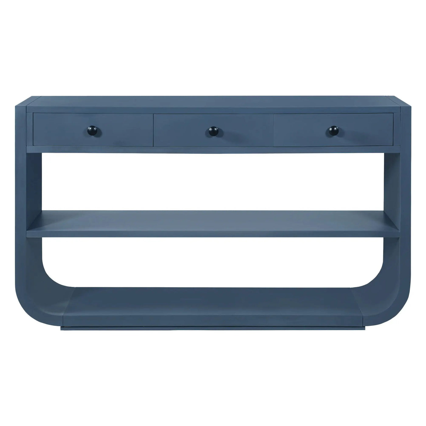 Console Table With 3 Soft Close Drawers & 2 Open Shelves by HouseOfZazla