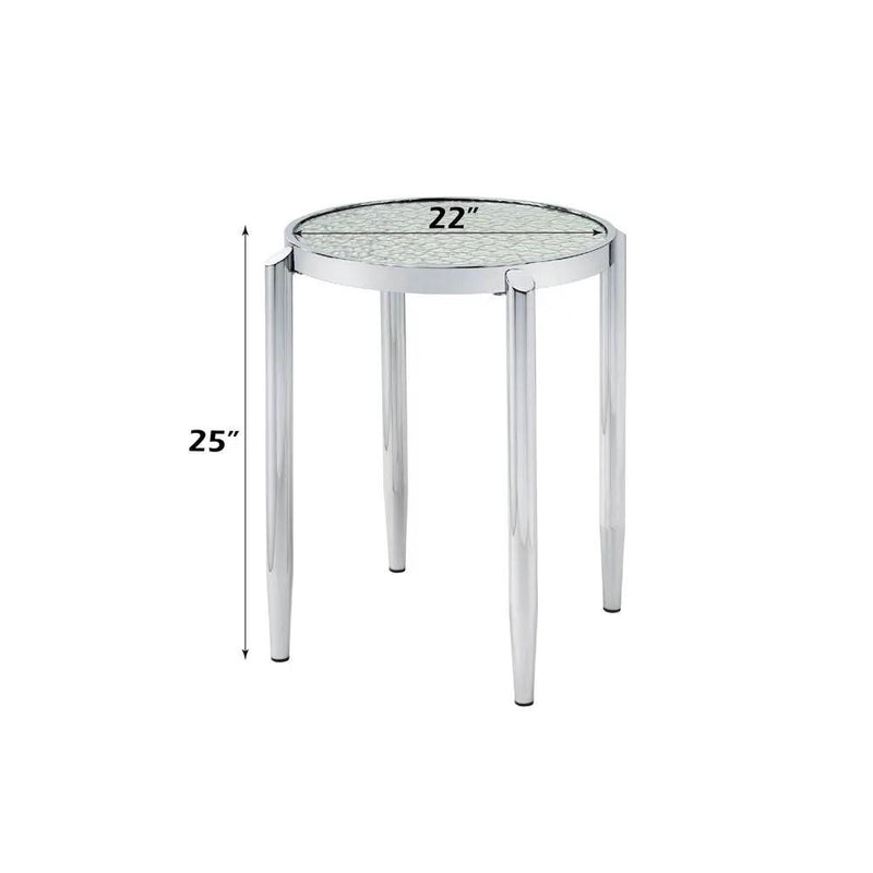 Abbe - End Table - Glass & Chrome by Unique Piece Furniture