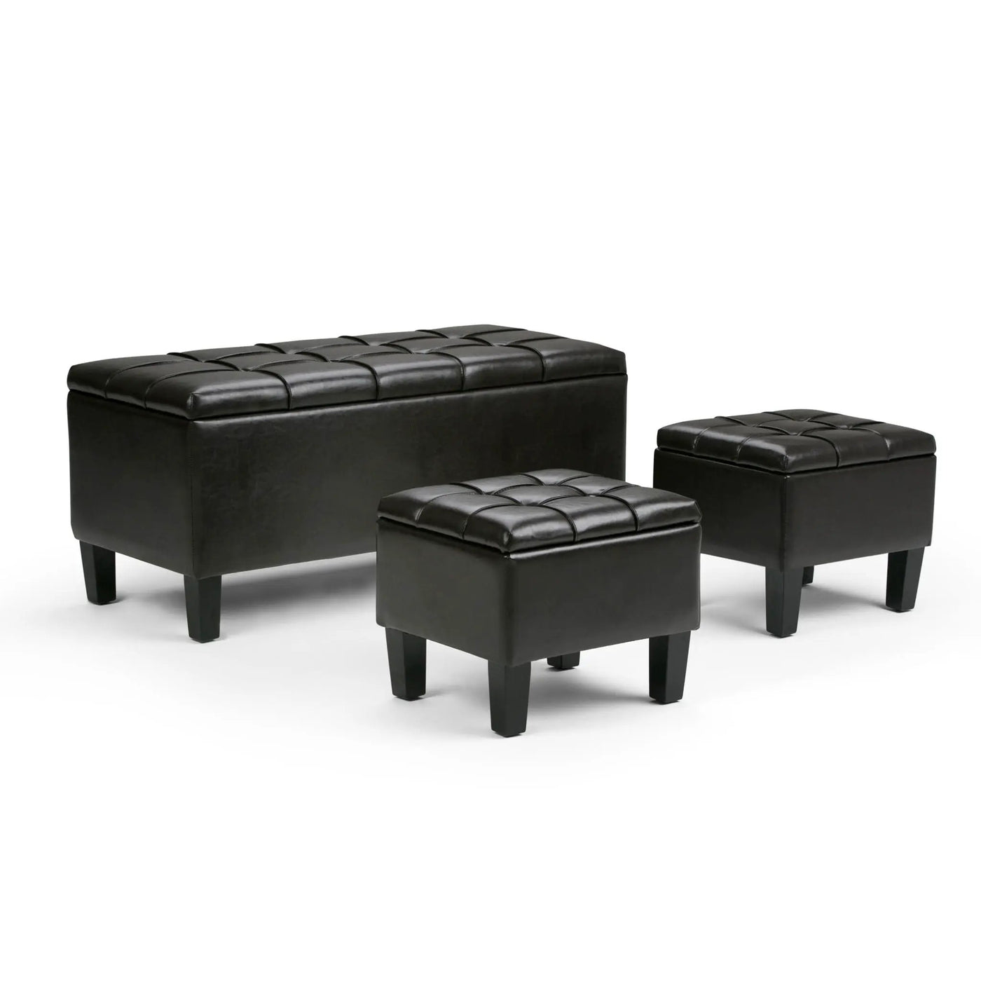 Dover - 3 Piece Storage Ottoman Contemporary Design by HouseOfZazla