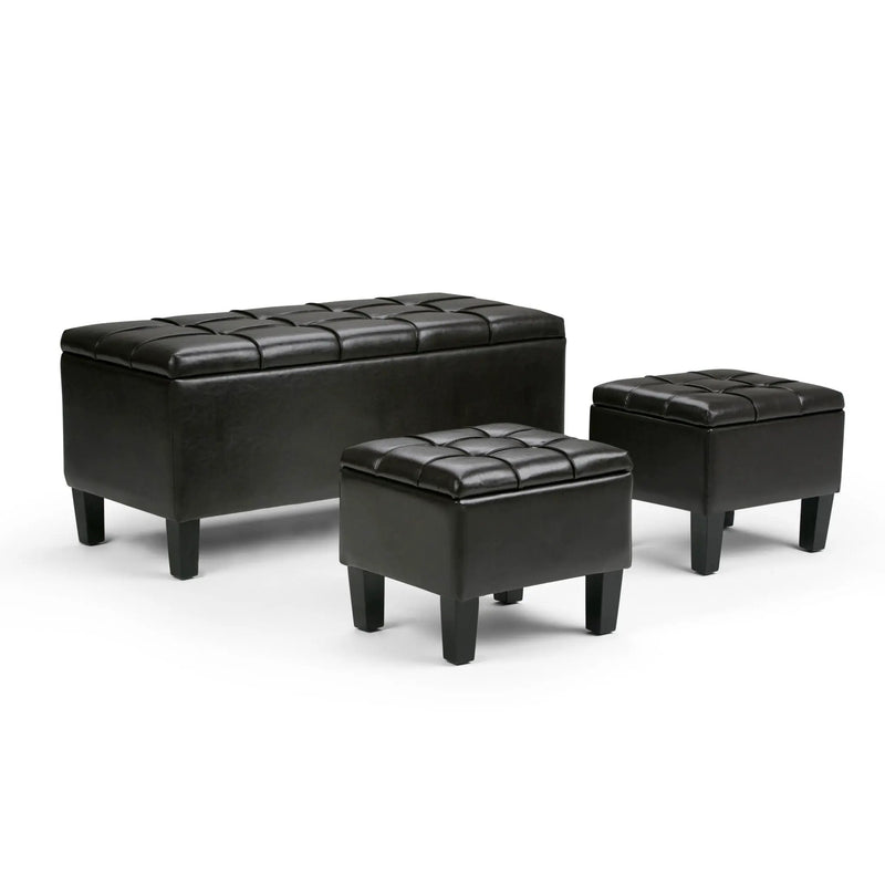 Dover - 3 Piece Storage Ottoman Contemporary Design by Unique Piece Furniture