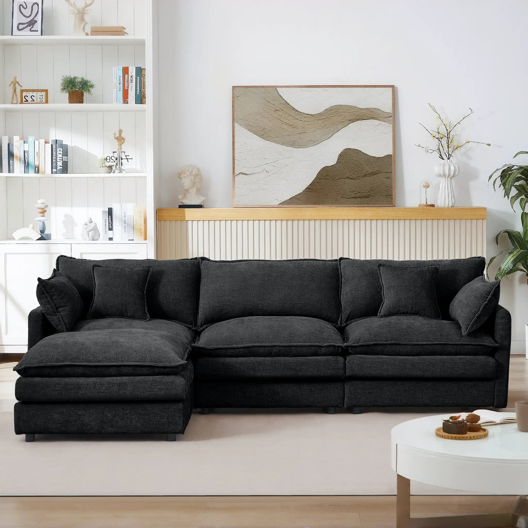 Modular Sectional Sofa - 102 Inch L Shaped Couch Set by HouseOfZazla