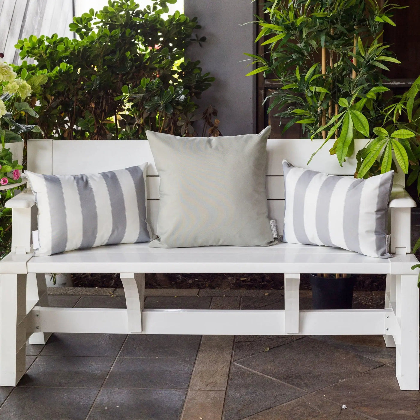 Horizon Stripe Pillow Outdoor & Indoor by HouseOfZazla