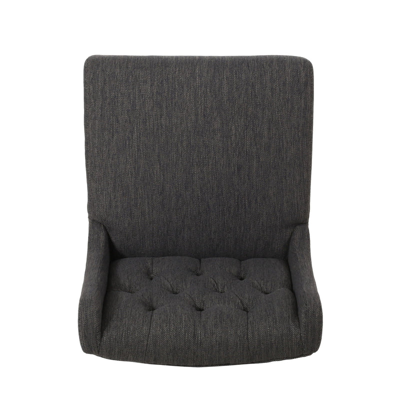 Solstara Upholstered Dining Barstool with Button Tufted and Wing Back by HouseOfZazla