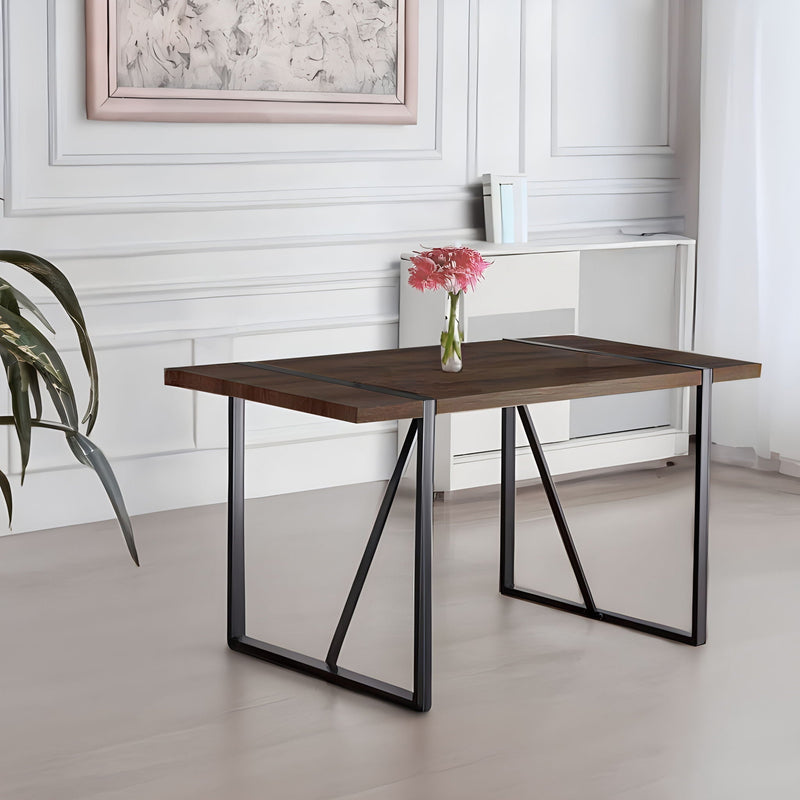 Modern Dining Table With Metal Legs For 4 - 6 Person by HouseOfZazla