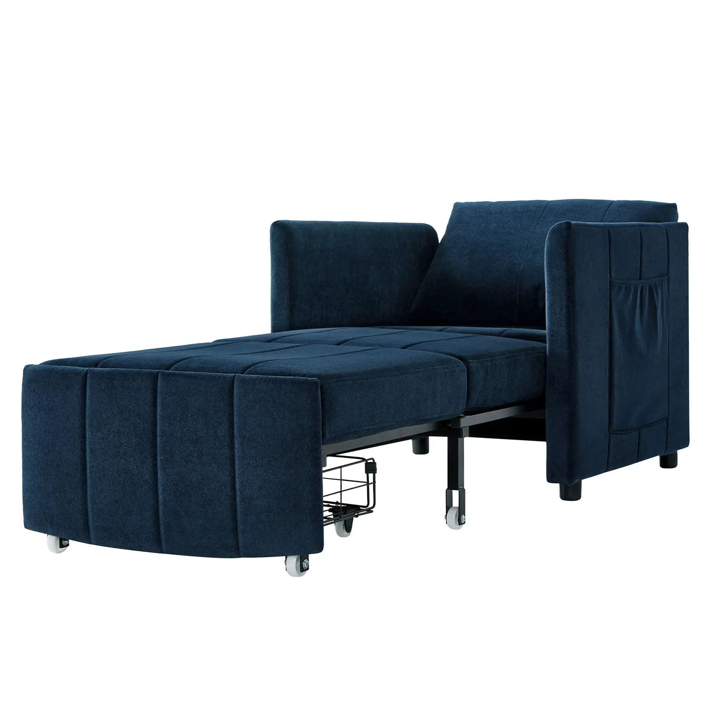 Upholstered Convertible Sleeper Sofa With 5 Position Backrest, Side Pockets, Storage by HouseOfZazla