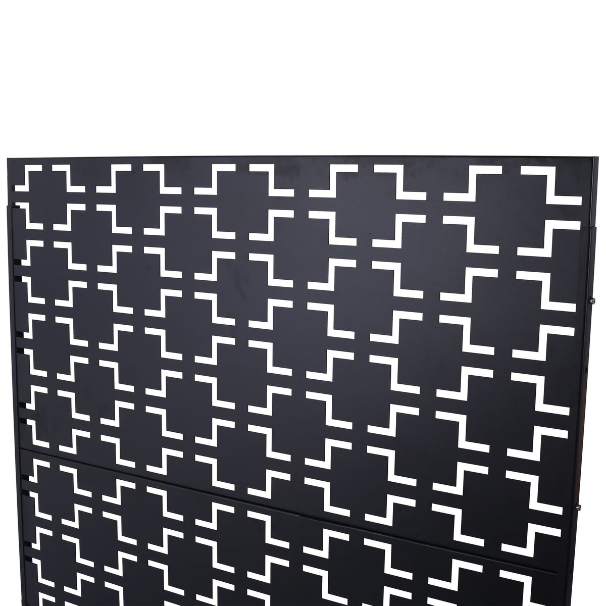 Freestanding Metal Privacy Screen with Durable Construction - Black, photo 8 of 15