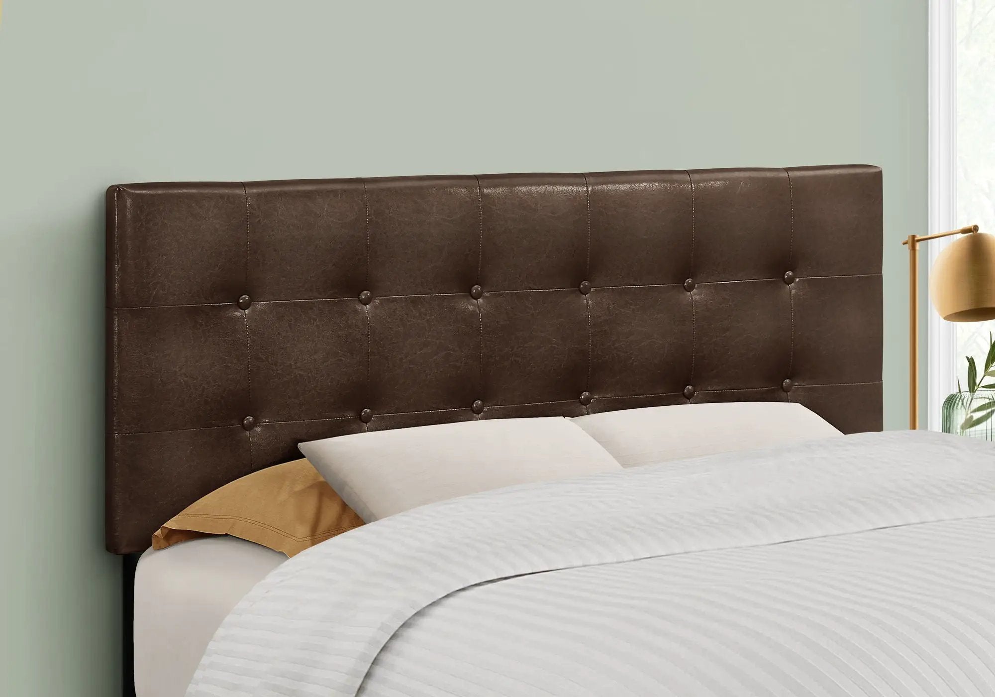 Full Size, Bed Headboard Only, Upholstered, Transitional - Brown by Unique Piece Furniture
