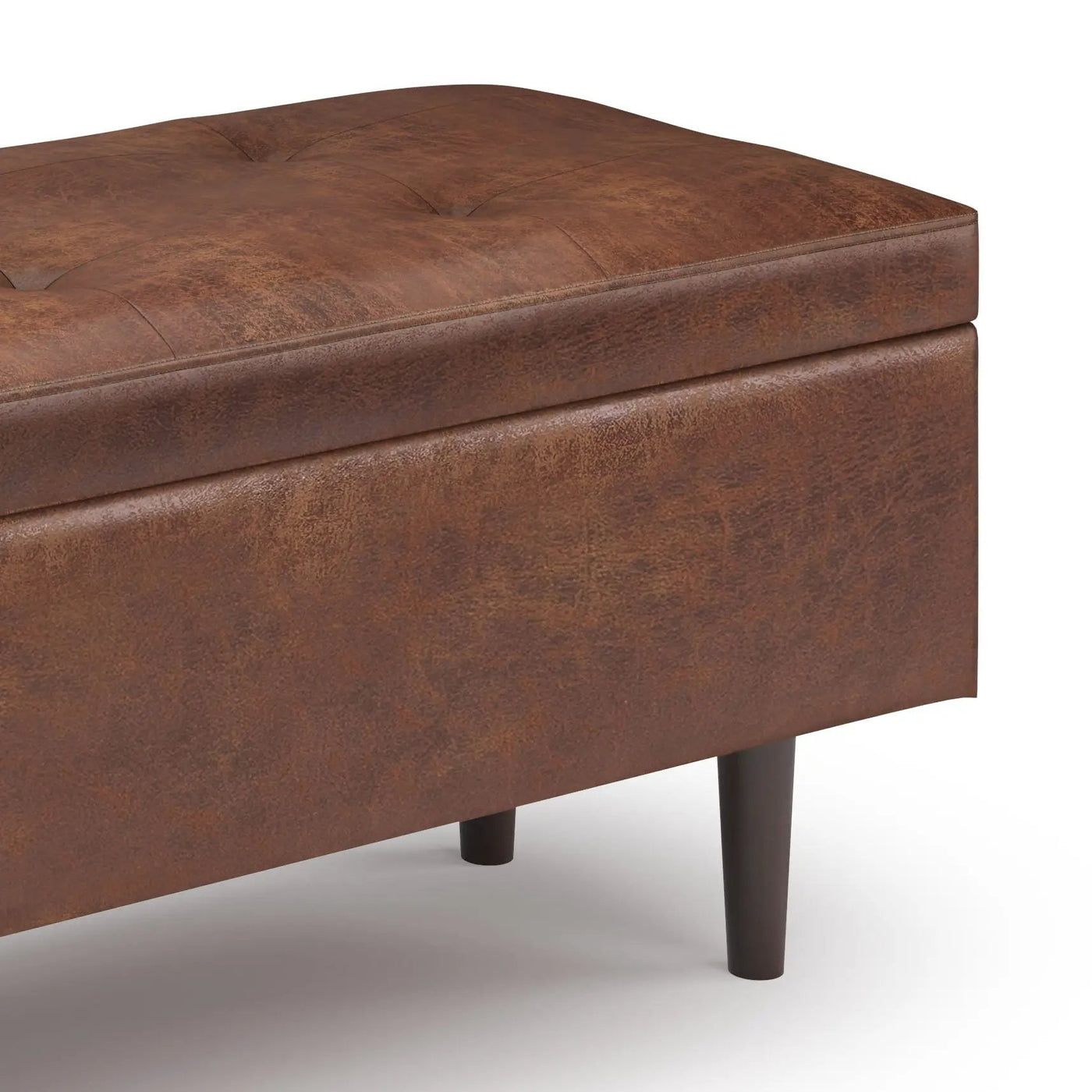 Shay - Large Square Coffee Table Storage Ottoman Mid-Century Style by HouseOfZazla