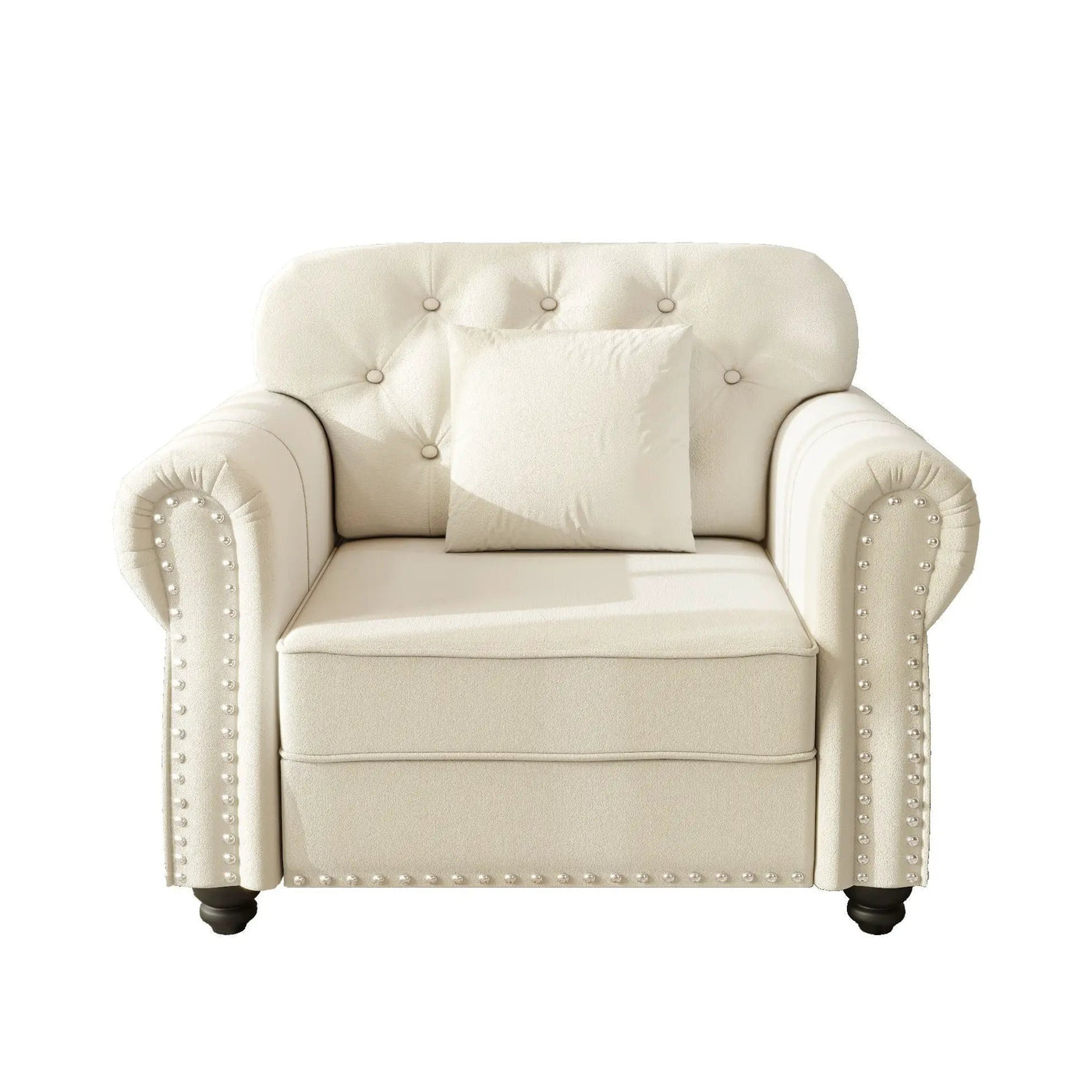 Sofa With Nailhead Trim And Rolled Armrests by HouseOfZazla