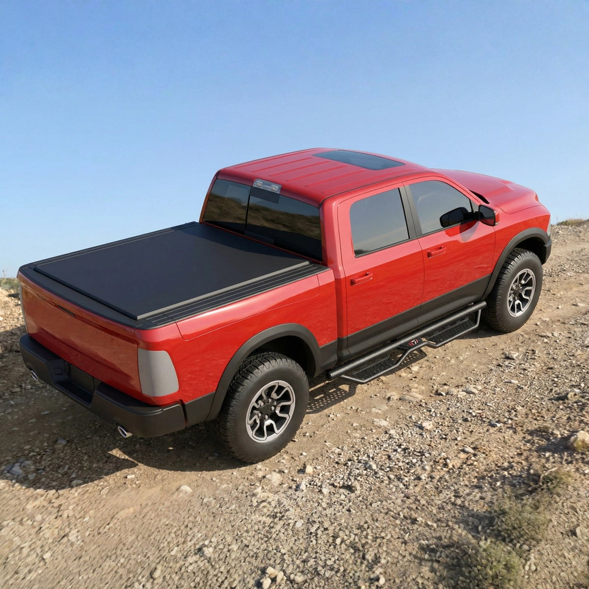 Heavy-Duty Steel Running Boards with Non-Slip Steps - Black, photo 2 of 10