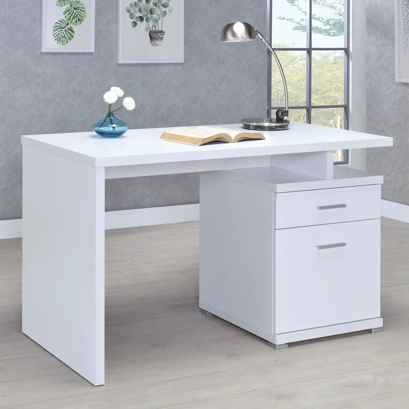 Irving 47-inch 2-drawer Office Computer Desk White by Unique Piece Furniture