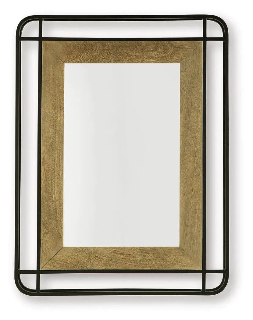 Beelman - Accent Mirror - Black / Brown by Unique Piece Furniture