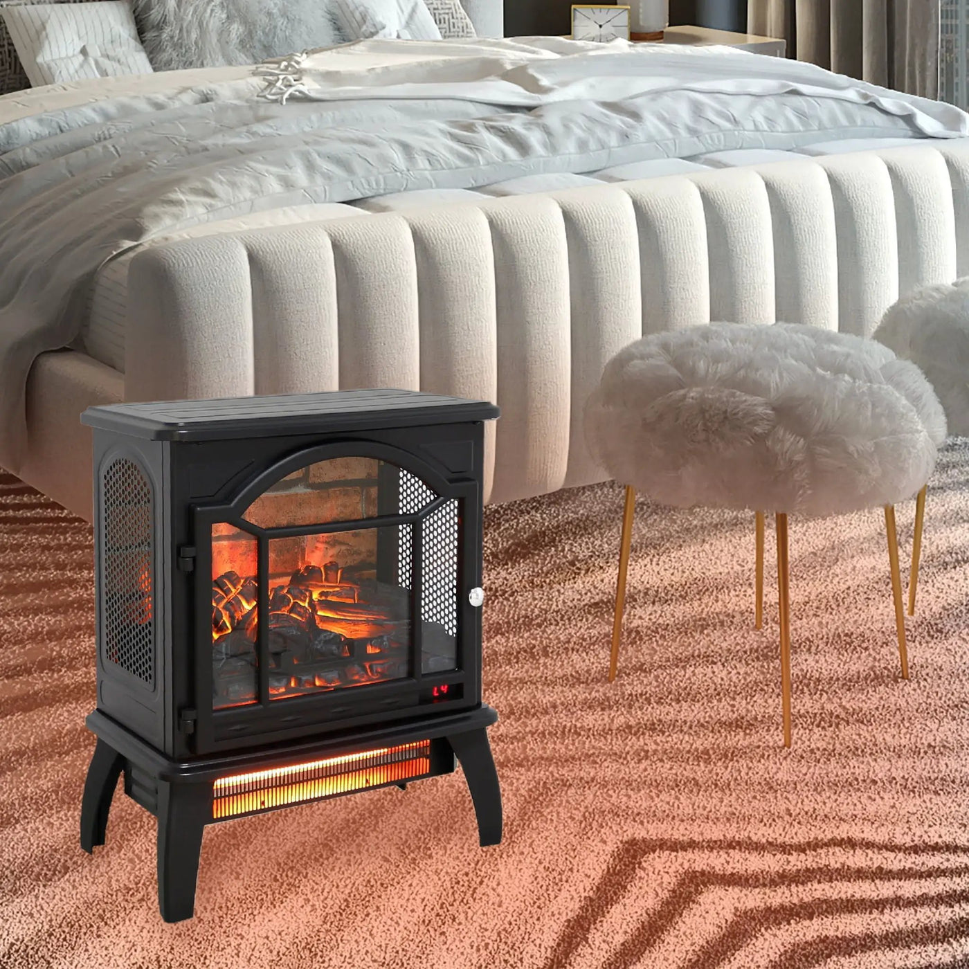 3D Flame Electric Infrared Quartz Fireplace Stove With Remote Control by HouseOfZazla