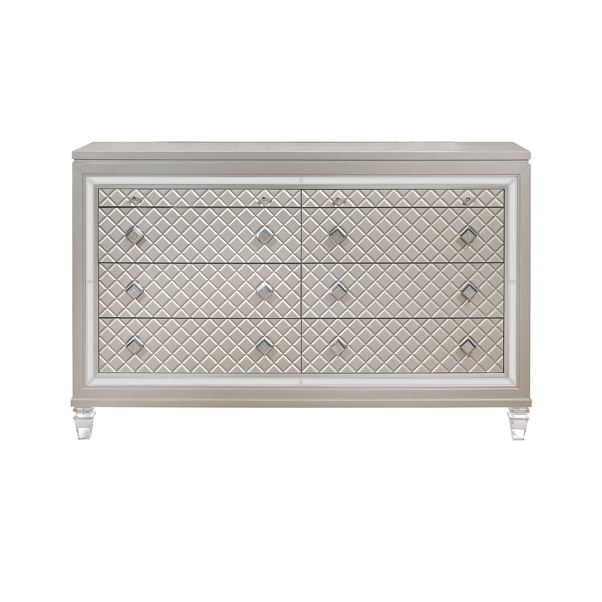 Glam Dresser with Mirror Accents and Jewelry Drawers - Champagne, photo 2 of 6