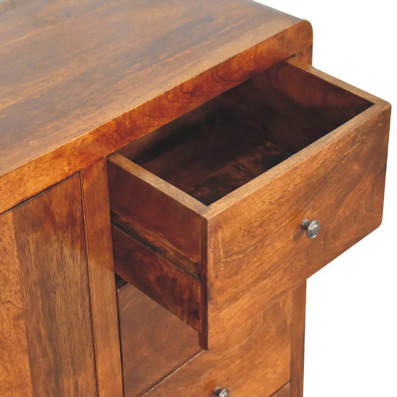 Solid Wood Aspen Cabinet, 2 Shelves, 4-Drawers by HouseOfZazla
