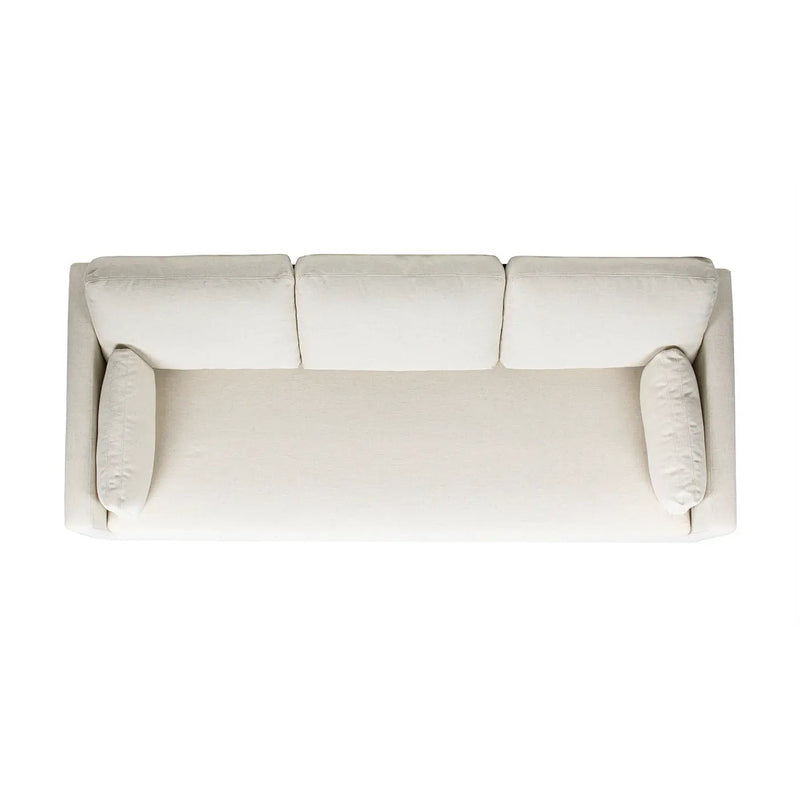 Knox 84' Modern Farmhouse Sofa, Flax White Linen by HouseOfZazla