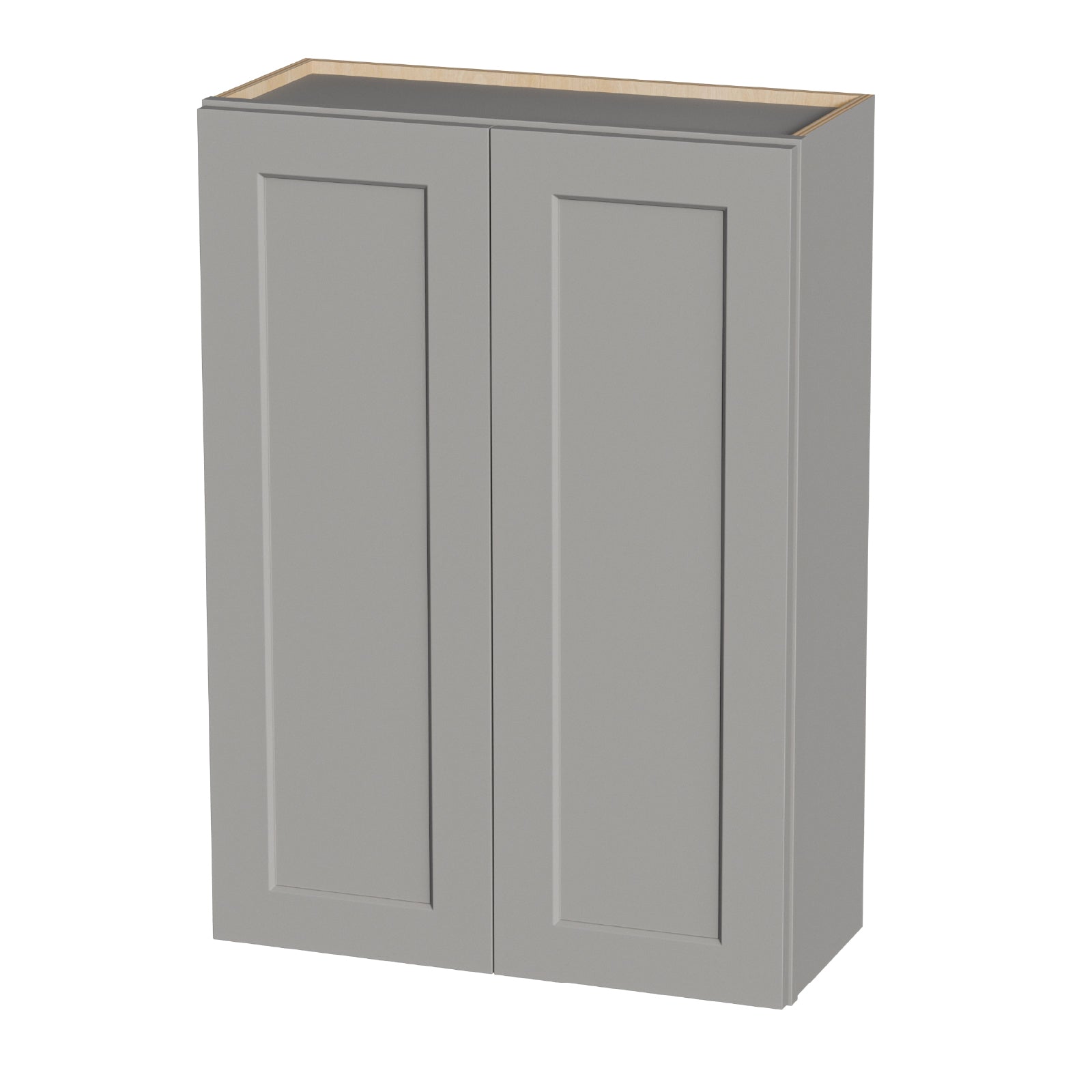 Gray Shaker Solid Wood Wall Cabinet with Soft-Close Doors by HouseOfZazla