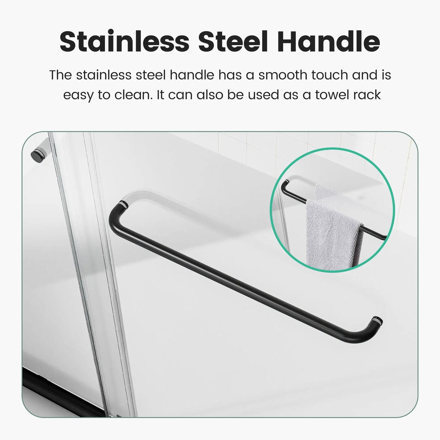 Semi-Frameless Double Sliding Shower Door, Bypass Shower Door, 1 / 4" (6Mm) Thick SGCC Tempered Glass Door by HouseOfZazla