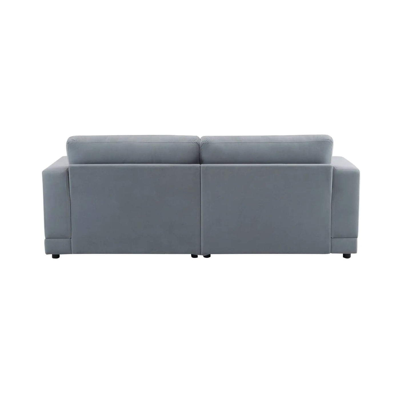 Modern Square Arm Sofa With Soft Fabric Upholstery, Deep Cushions by HouseOfZazla