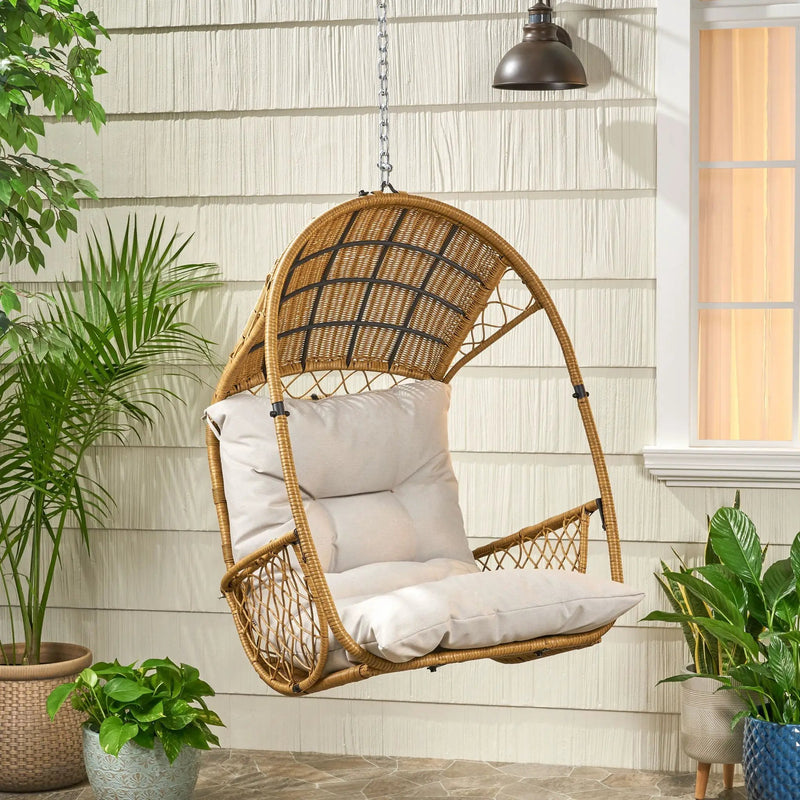 Malia Wicker Hanging Chair With Cushion by HouseOfZazla