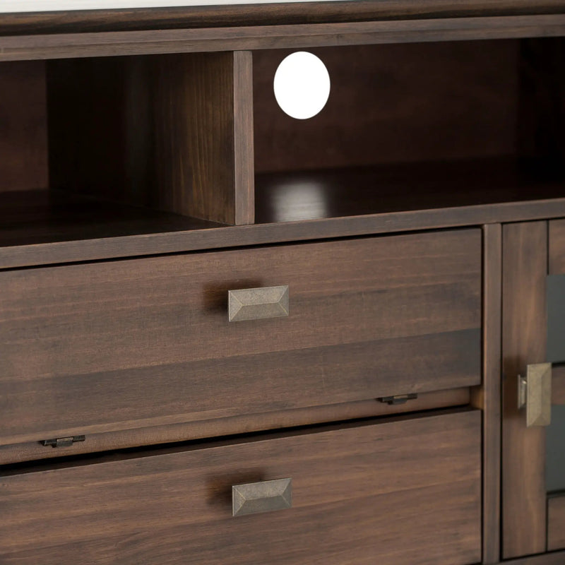 Artisan - TV Media Stand - Natural Aged Brown by HouseOfZazla