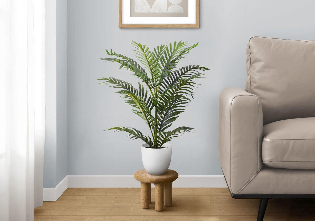 28" Tall Artificial Indoor Palm Tree with Realistic Adjustable Leaves - Green