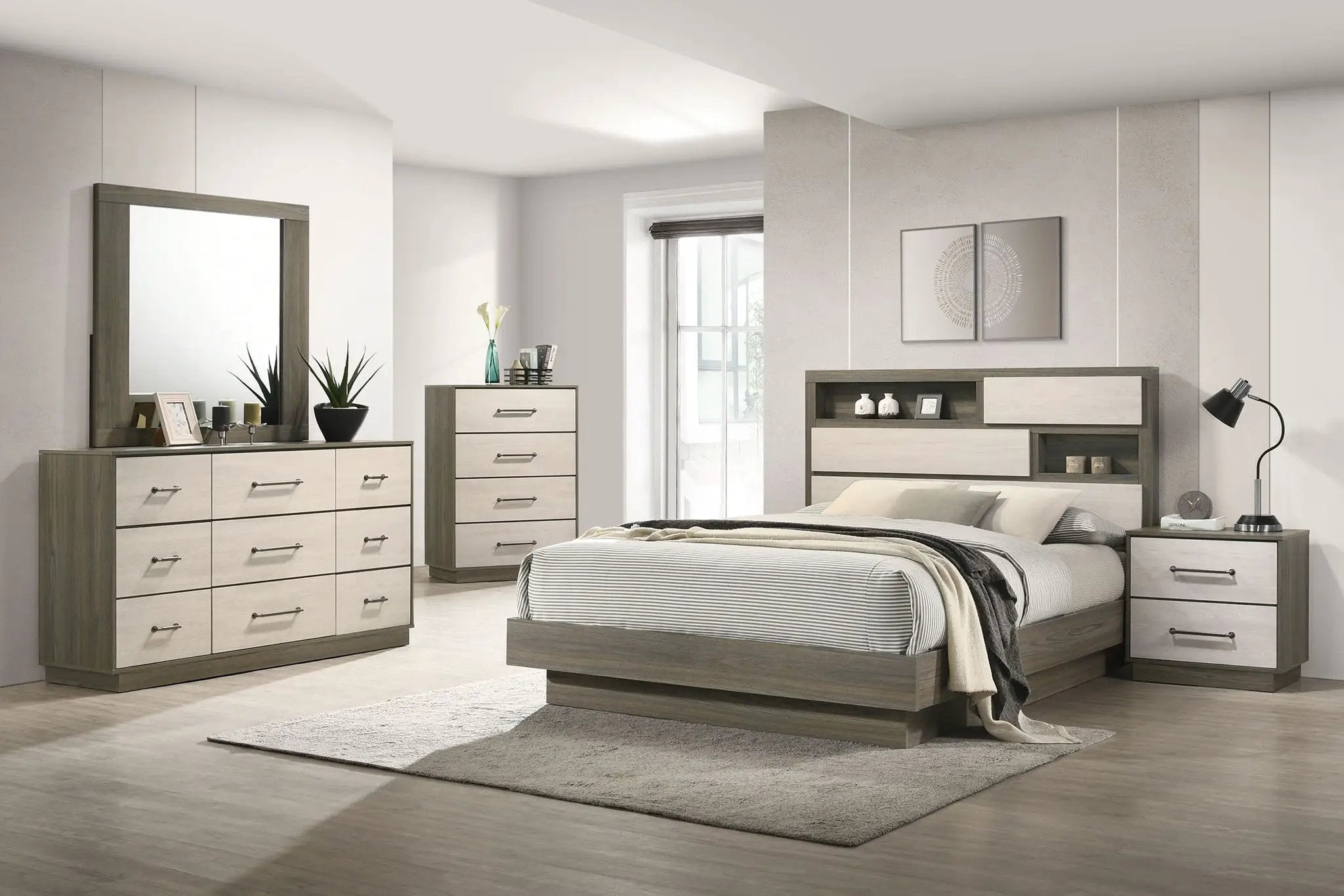 Fenwick 5-piece California King Bedroom Set Grey Oak by Unique Piece Furniture