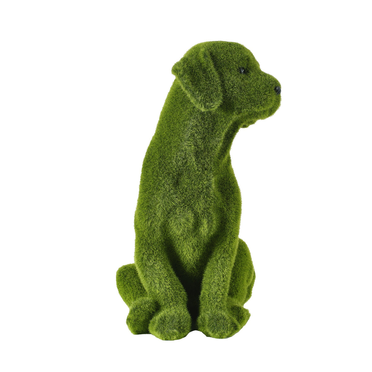 Flocked Dog Garden Statue with Weather Resistance - Green, photo 5 of 9