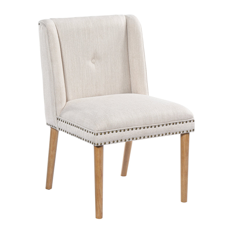 Light Luxury Rivet Upholstered Dining Chair Set of 2 by HouseOfZazla