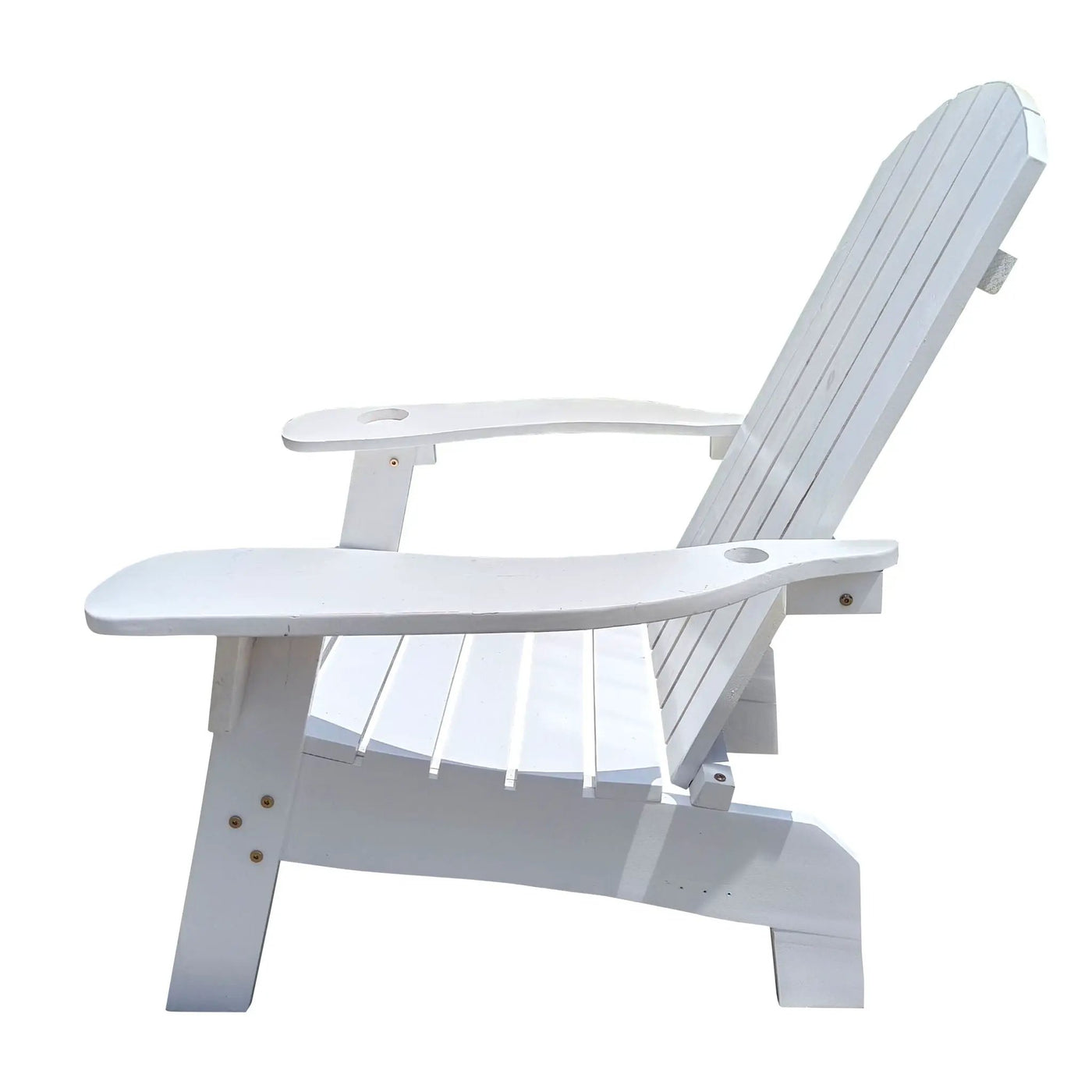 Outdoor Or Indoor Wood Adirondack Chair With An Hole To Hold Umbrella, On The Arm by HouseOfZazla
