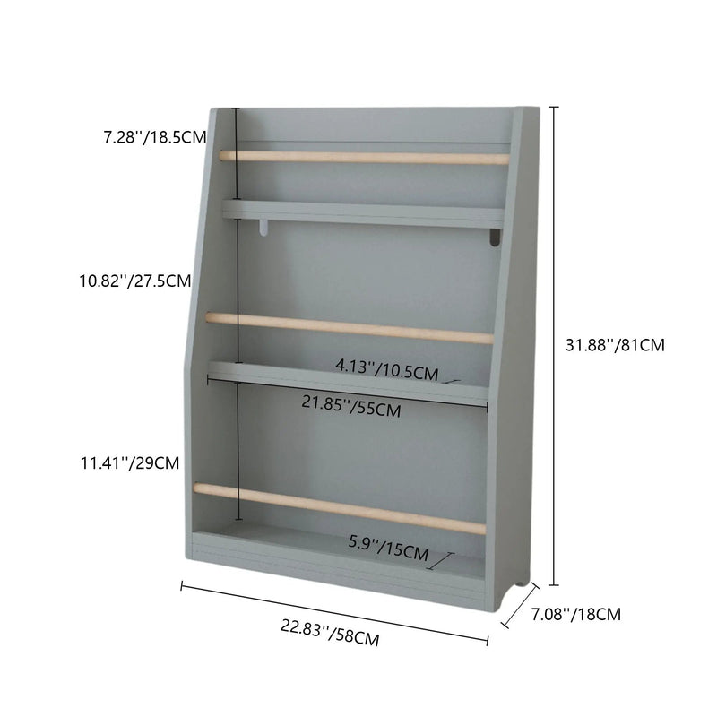 3 Tier Book Shelf, Compact Storage For Bedrooms by HouseOfZazla