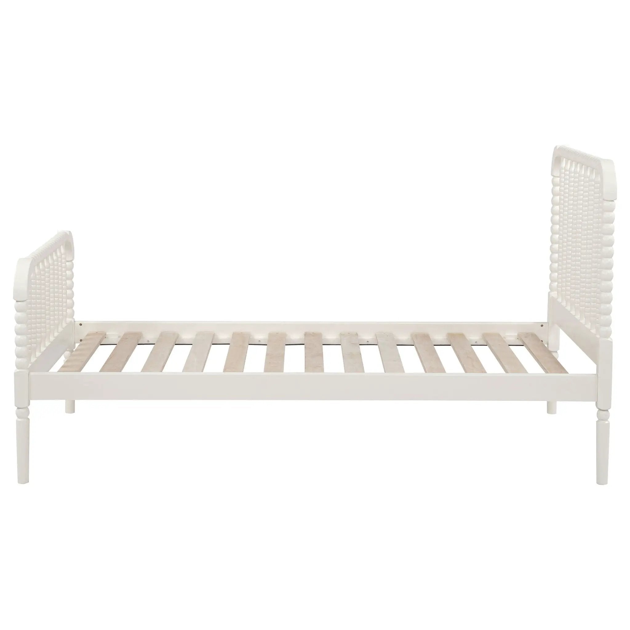 Jones Wood Twin Open Frame Bed White by Unique Piece Furniture