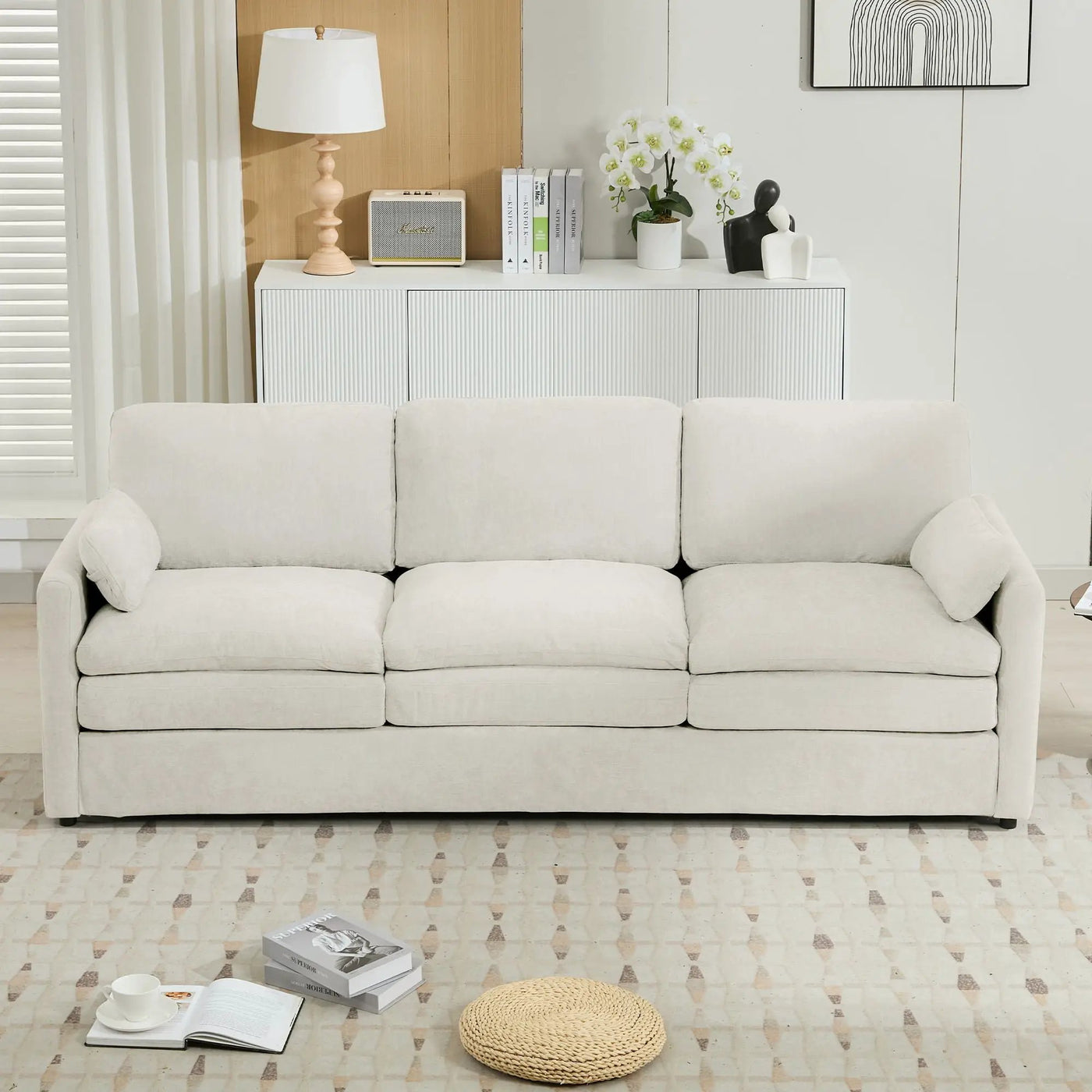Cozy Upholstered 3 Seater Sofa Cushion For Living Room by HouseOfZazla