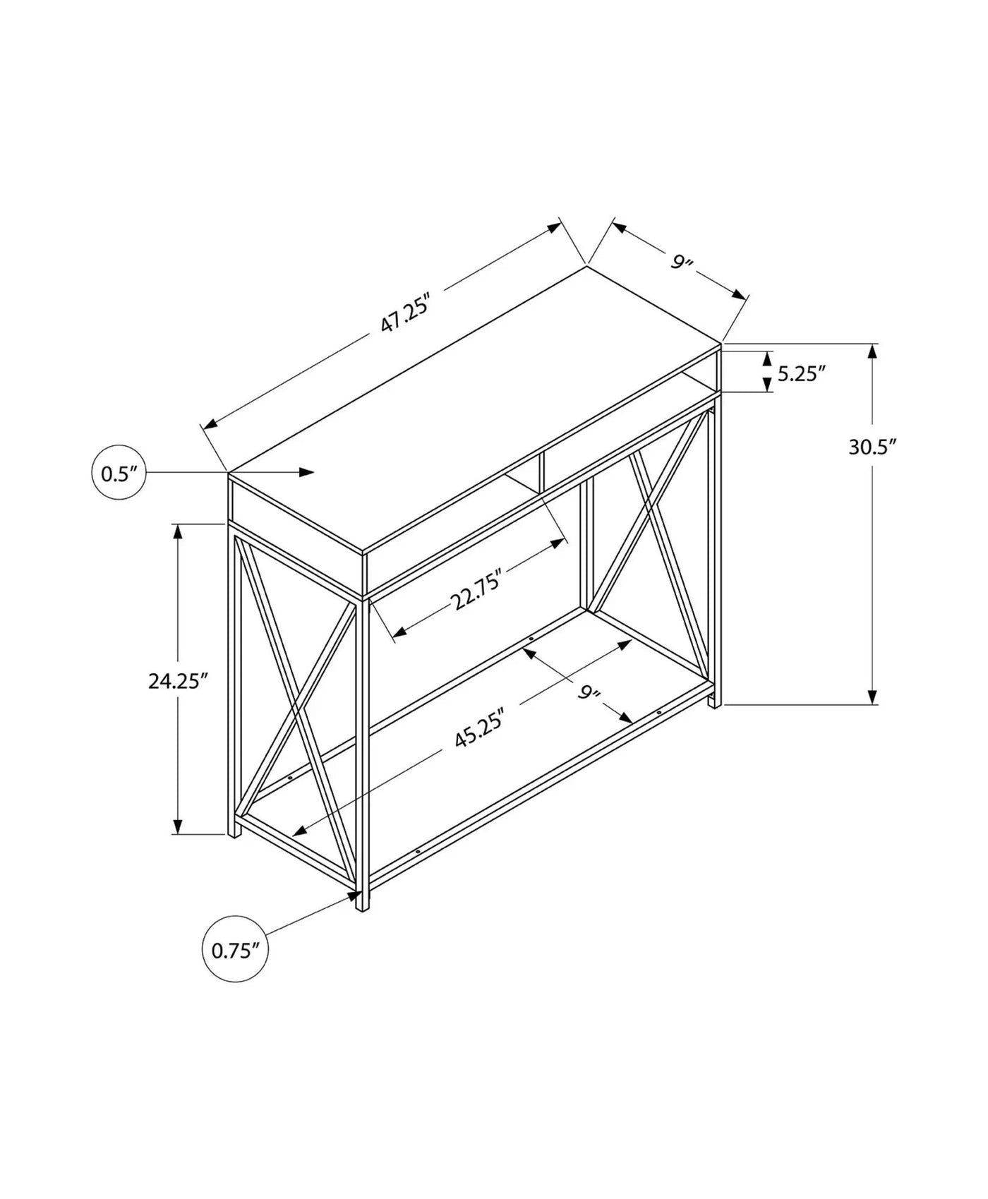 Accent Console Table For Entryway, Contemporary Design by HouseOfZazla