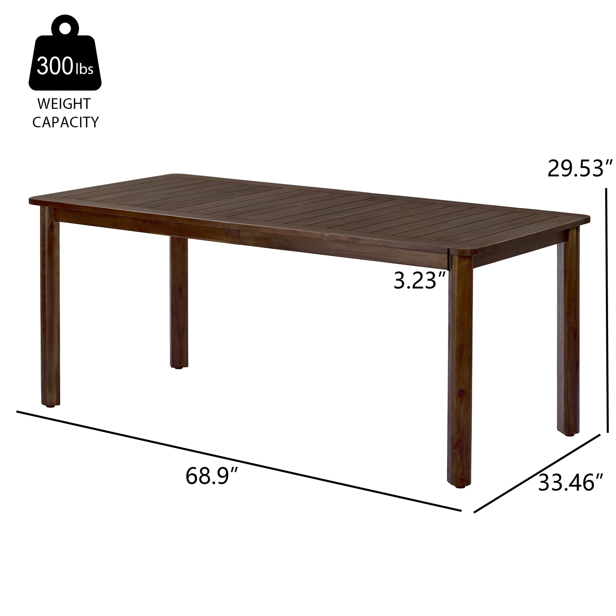 Rectangular Acacia Outdoor Dining Table by HouseOfZazla