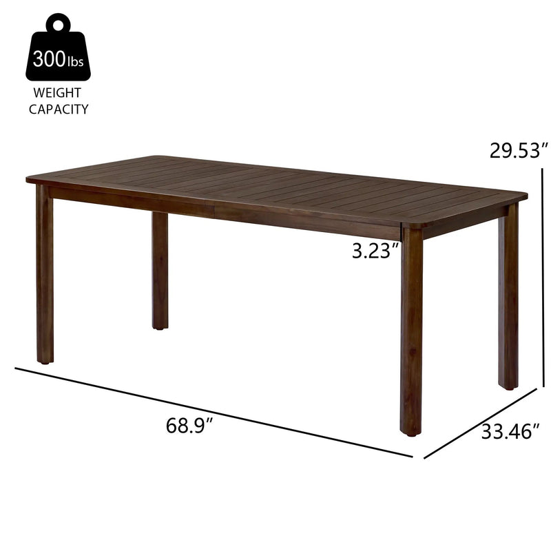 7 Piece Outdoor Acacia Wood Dining Set With Cushions by HouseOfZazla