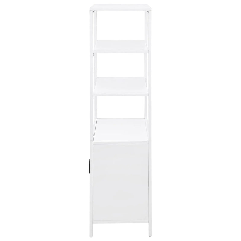 Amherst 3-shelf Radio Weave Cane Metal Accent Cabinet White by Unique Piece Furniture