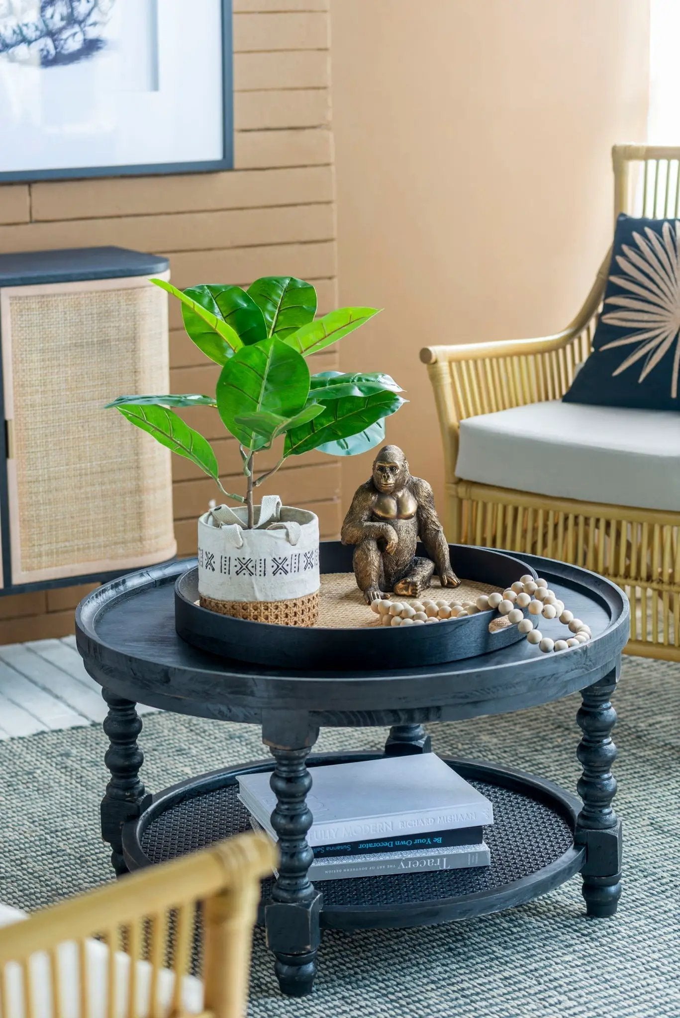 Round 2 Tiered Side Tabel, End Tabel For Lving Room Bedroom Entryway by HouseOfZazla