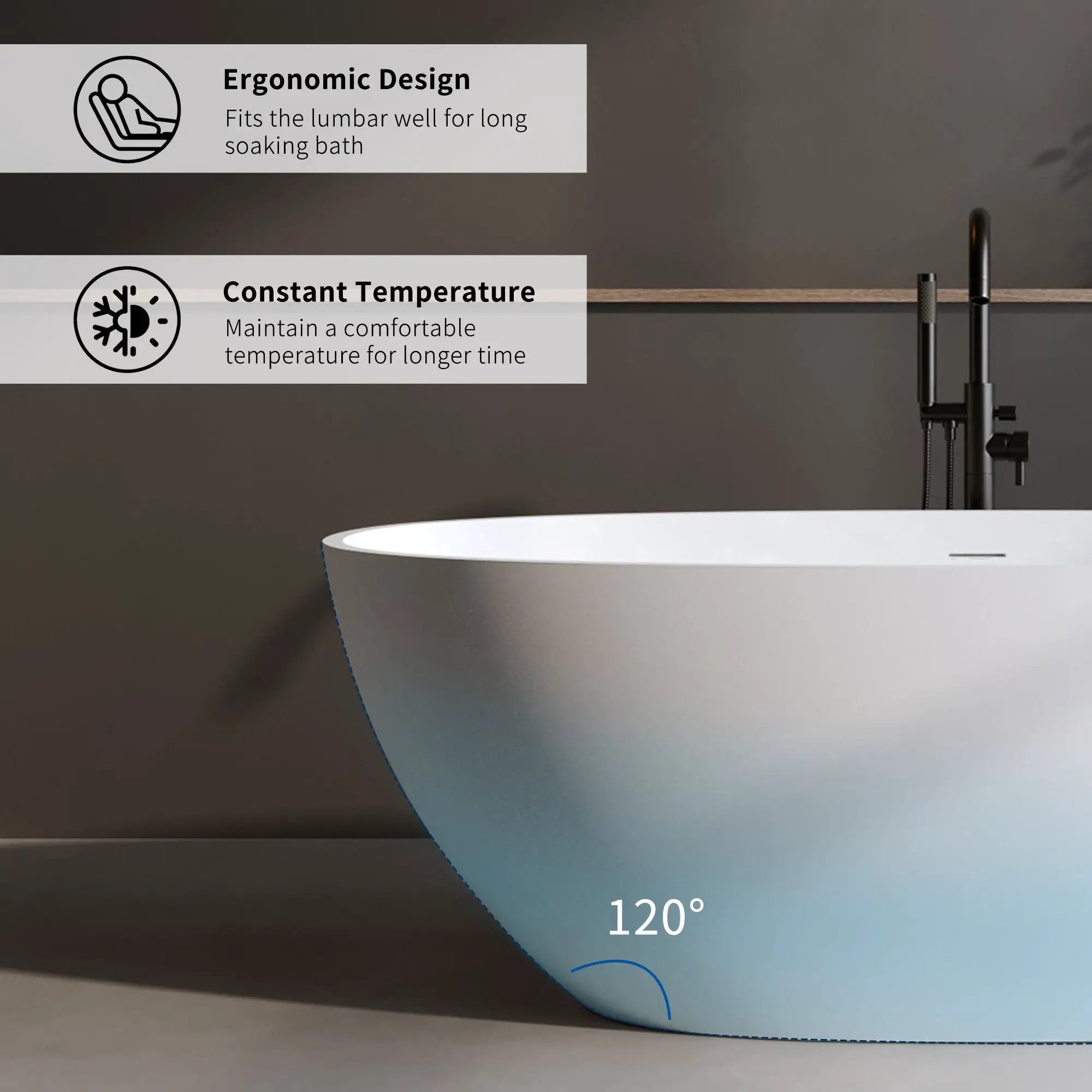 59'' Solid Surface Matte Tub by HouseOfZazla